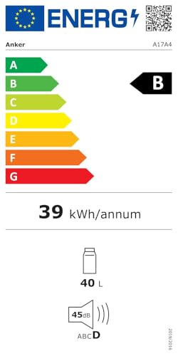 Anker SOLIX EverFrost 2 40L Akku-Kühlbox, Tragbarer Mini-Kühlschrank, 288Wh Akku, AC/DC or Solarenergie, Für Camping, Reisen, Angeln, -20℃ bis 20℃ Betrieb (Nur 1 Akku im Lieferumfang)