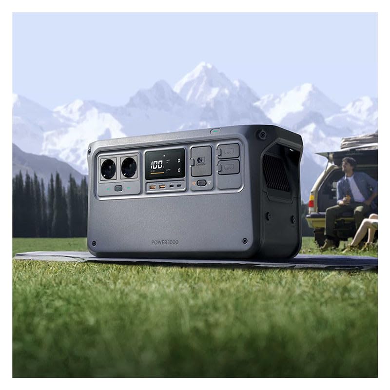 DJI Power 1000 Tragbare Powerstation 1024Wh, 2200W Solar Generator, LiFePO4 Akku, 4-in-1 Schnellladung Power Station, 23db Ultra-Leise, Notstromaggregat für Zuhause, Generator für Camping/Wohnmobile