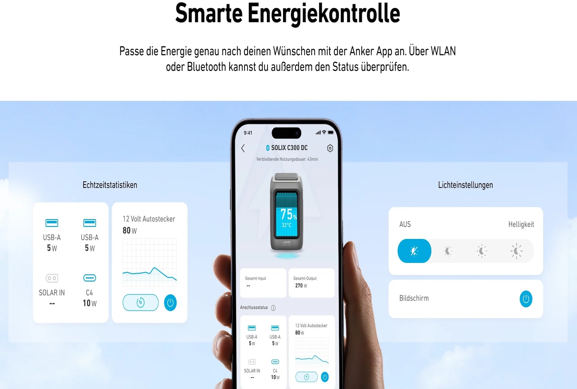 Anker SOLIX C300 DC PowerStation 90000mAh (288Wh) | 300W B-Ware